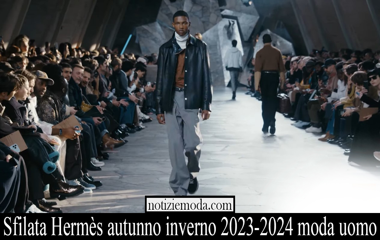 Sfilata Hermes autunno inverno 2023 2024 moda uomo