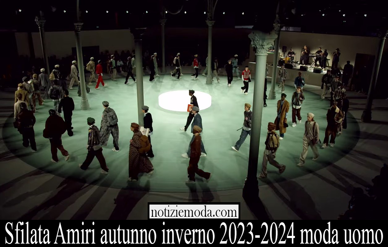 Sfilata Amiri autunno inverno 2023 2024 moda uomo