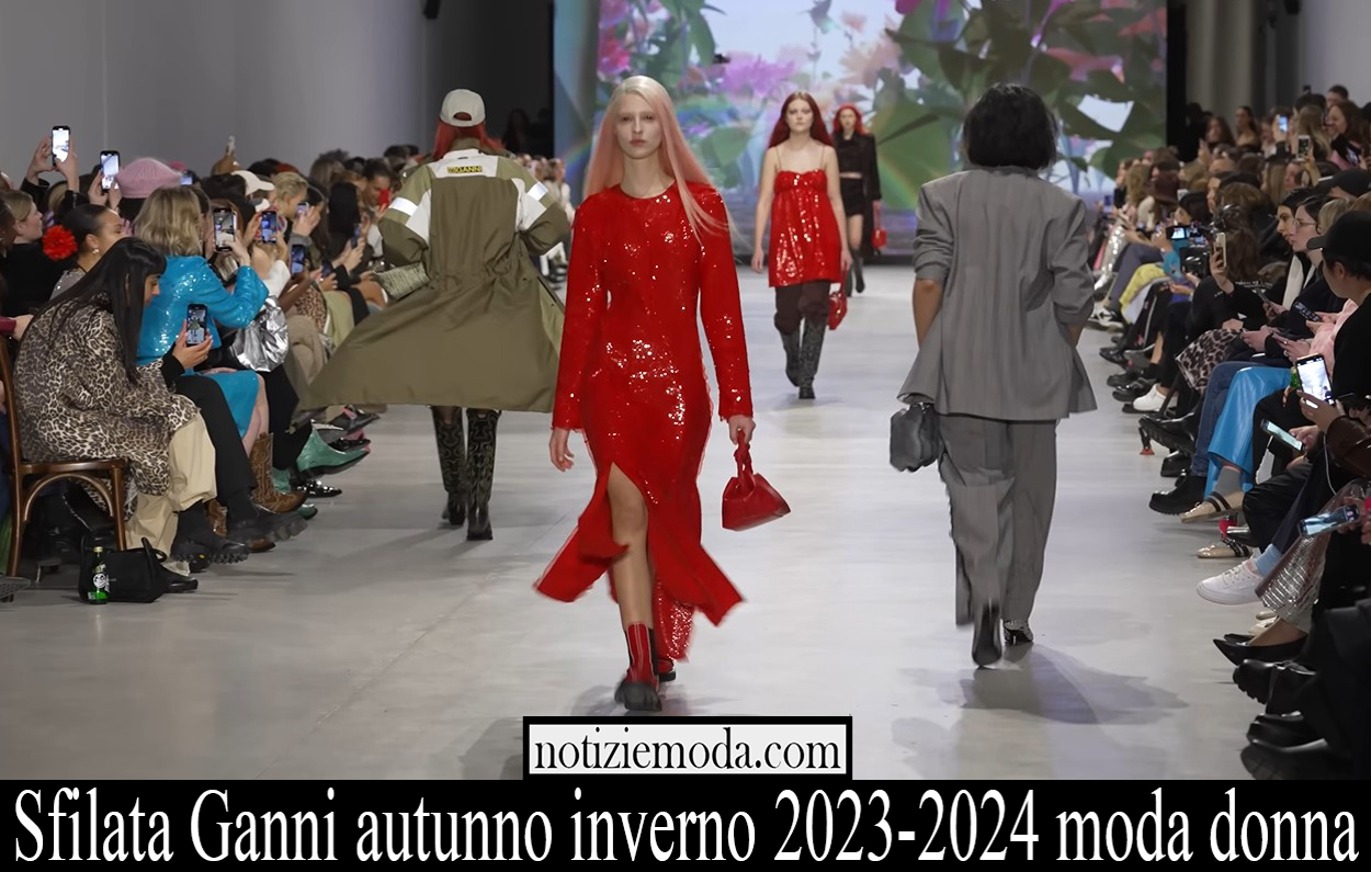 Sfilata Ganni autunno inverno 2023 2024 moda donna