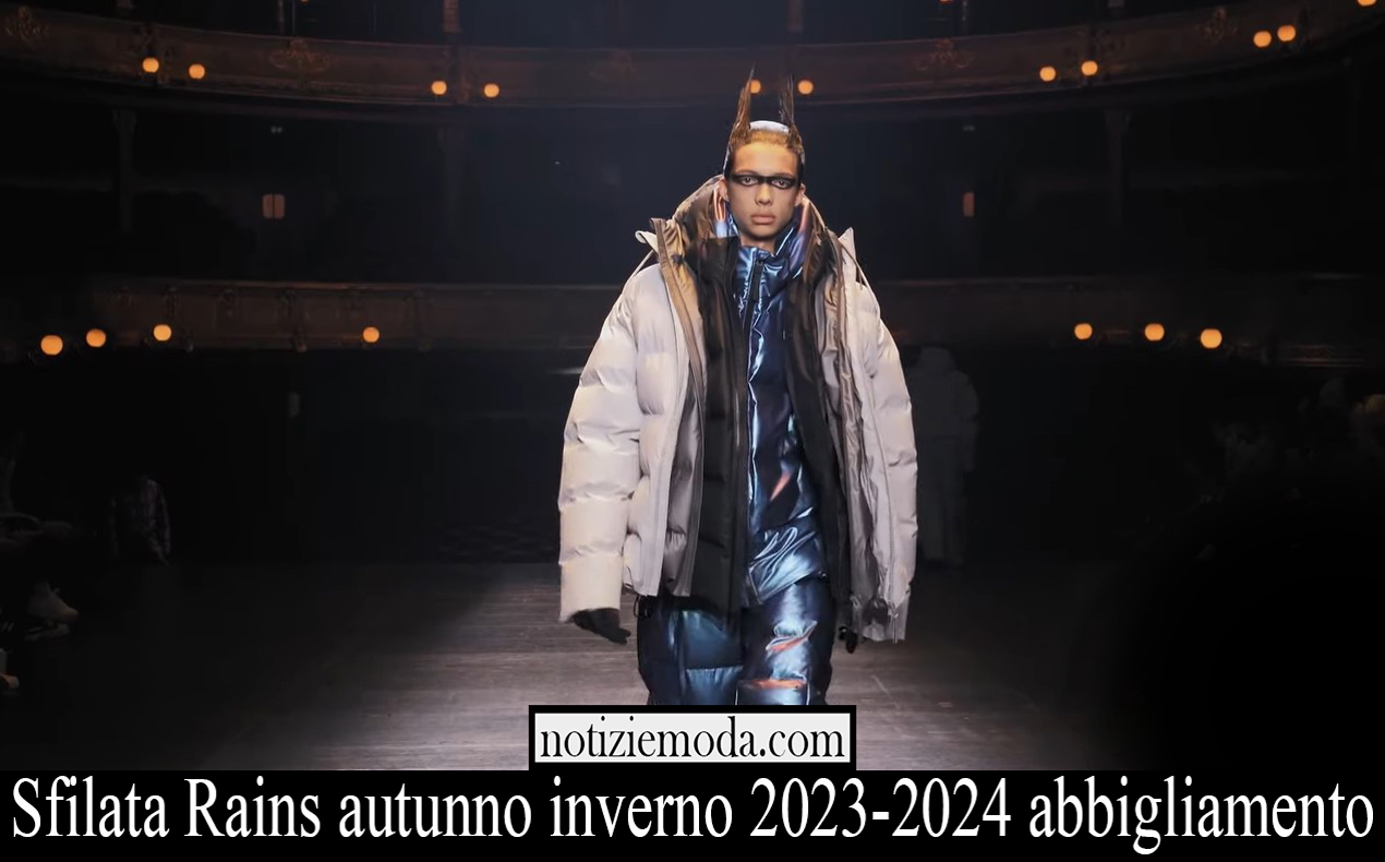 Sfilata Rains autunno inverno 2023 2024 piumini