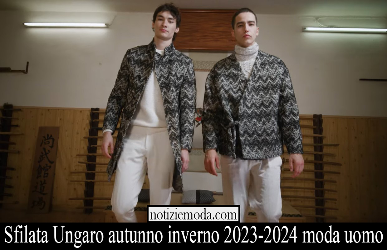 Sfilata Ungaro autunno inverno 2023 2024 moda uomo