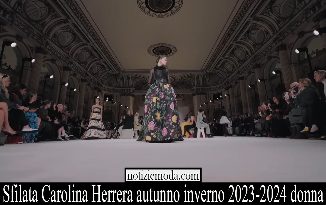 Sfilata Carolina Herrera autunno inverno 2023 2024 donna