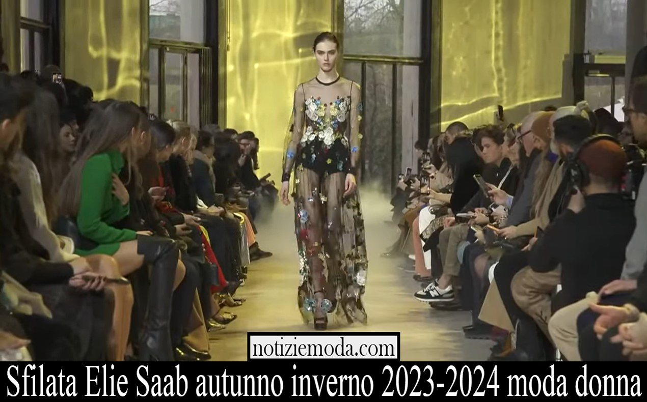 Sfilata Elie Saab autunno inverno 2023 2024 moda donna