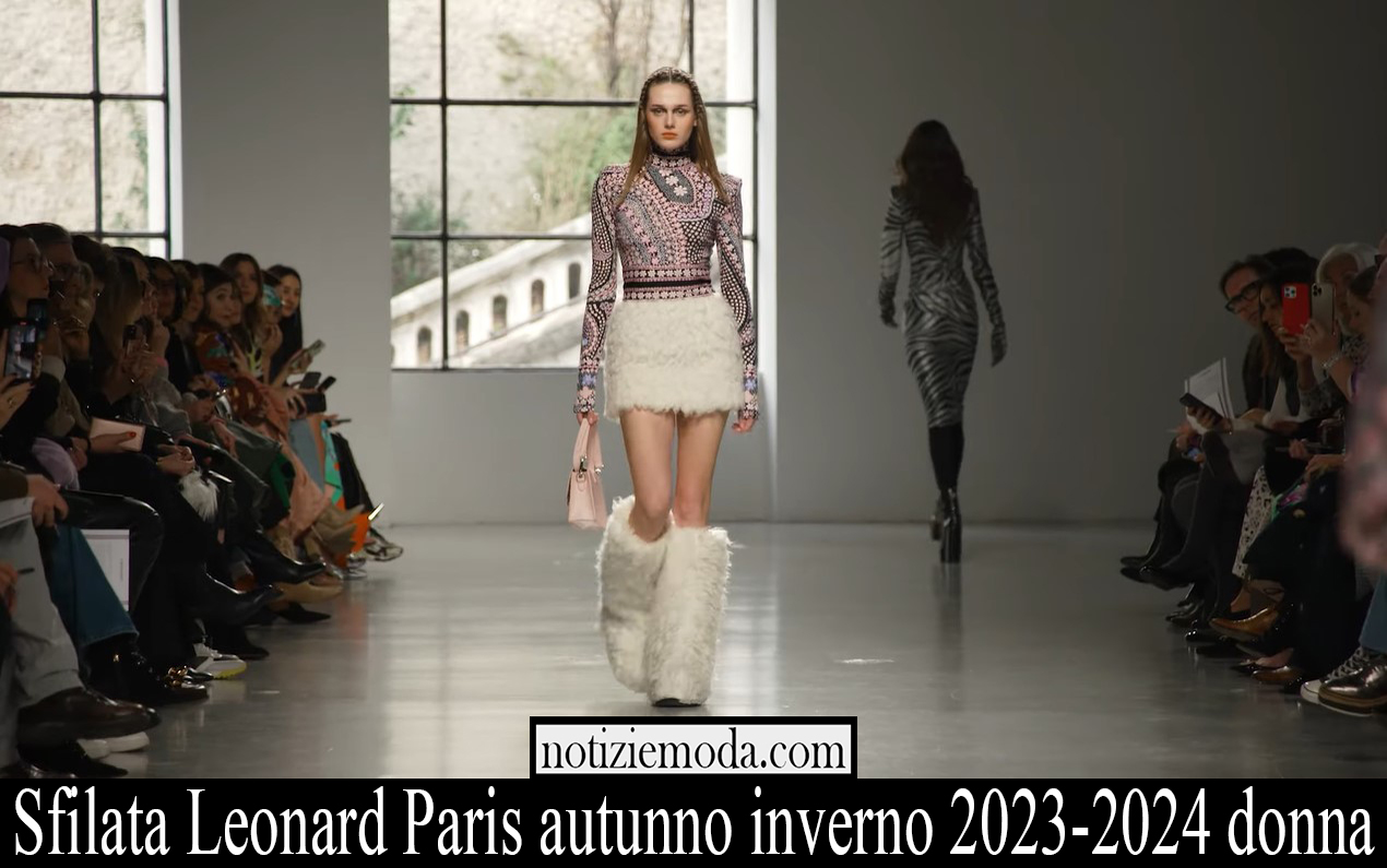 Sfilata Leonard Paris autunno inverno 2023 2024 donna