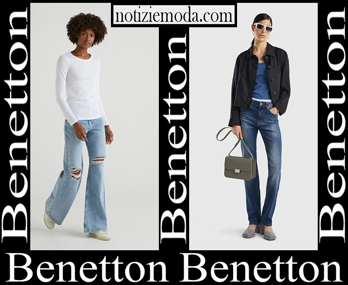 Jeans Benetton 2023 nuovi arrivi abbigliamento denim donna