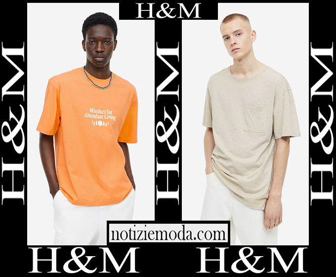 T shirts HM 2023 nuovi arrivi abbigliamento uomo
