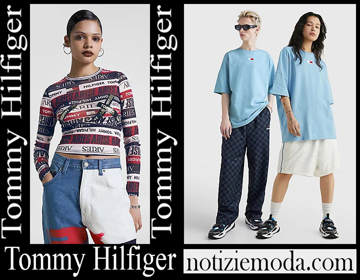 T shirts Tommy Hilfiger 2023 nuovi arrivi abbigliamento donna