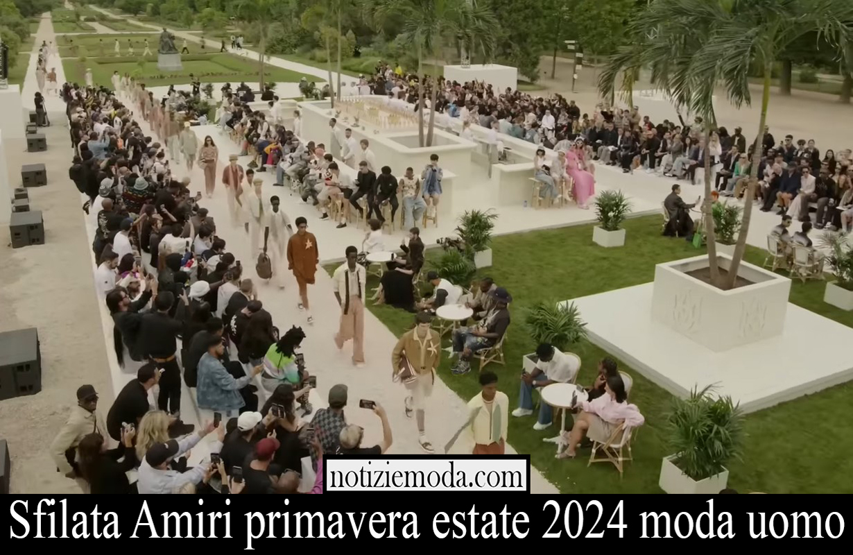 Sfilata Amiri primavera estate 2024 moda uomo