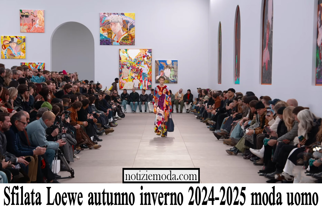 Sfilata Loewe autunno inverno 2024 2025 moda uomo